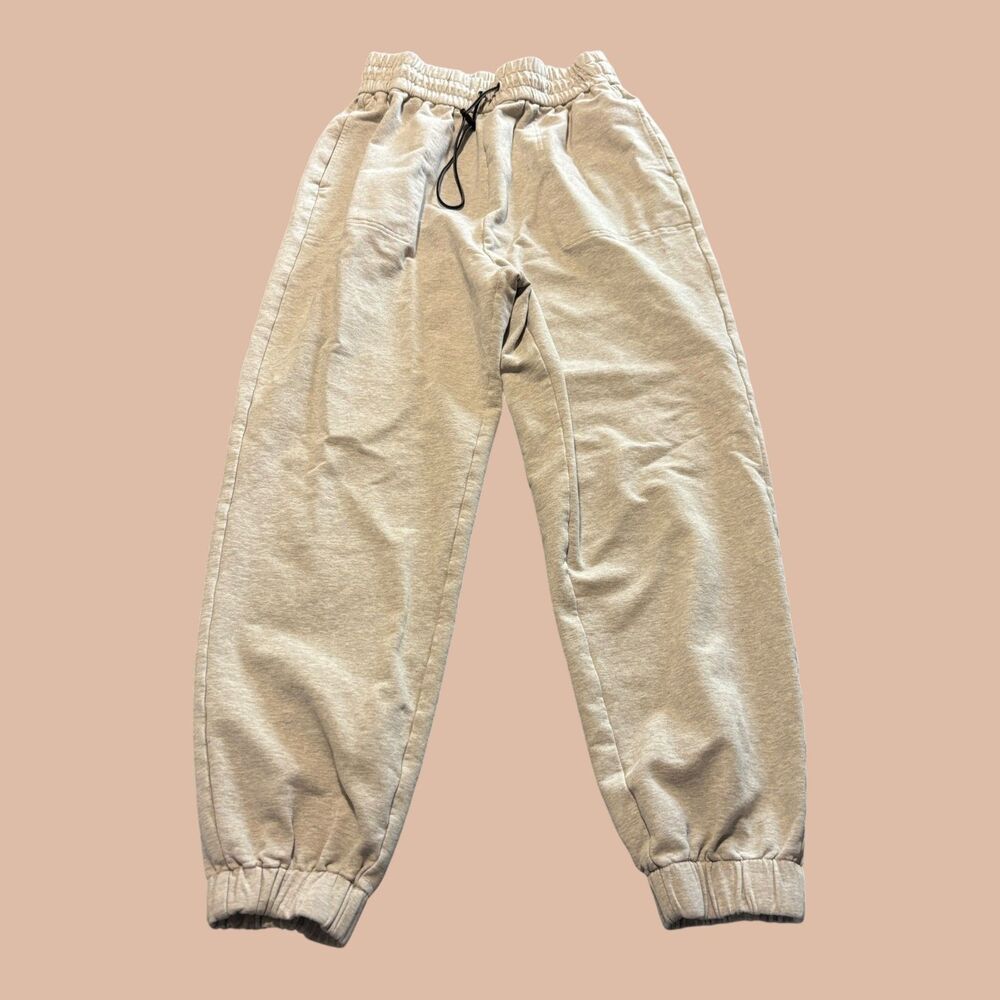Varley Jogger Pants Womens XS Beige Athletic Elastic Waist Tapered Leg Pull On